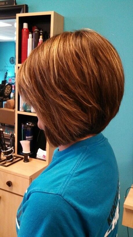 Stylish short layered bob hairstyle