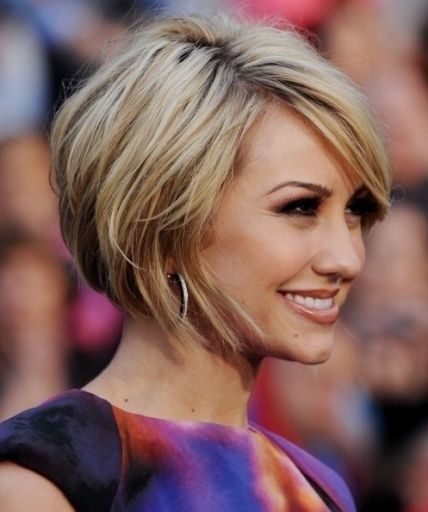 Side layered short layered bob hairstyle