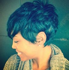 Cool short hairstyle for black women