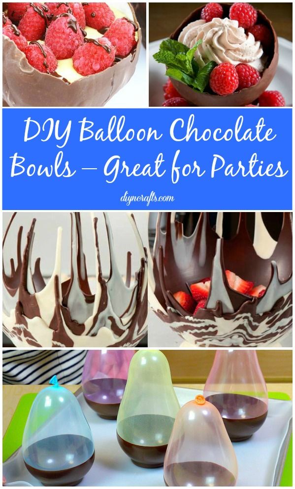 Balloon chocolate shells