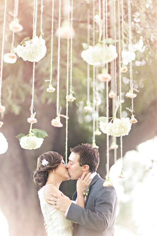 Wedding ceremony floral background
