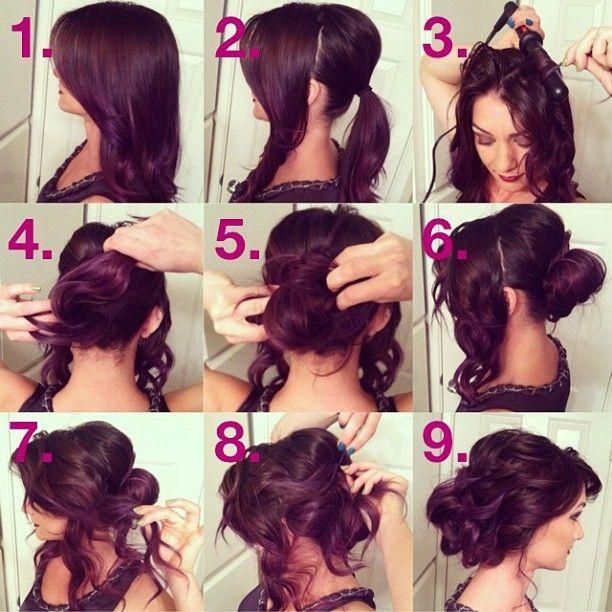 Romantic loose updo hairstyle tutorial