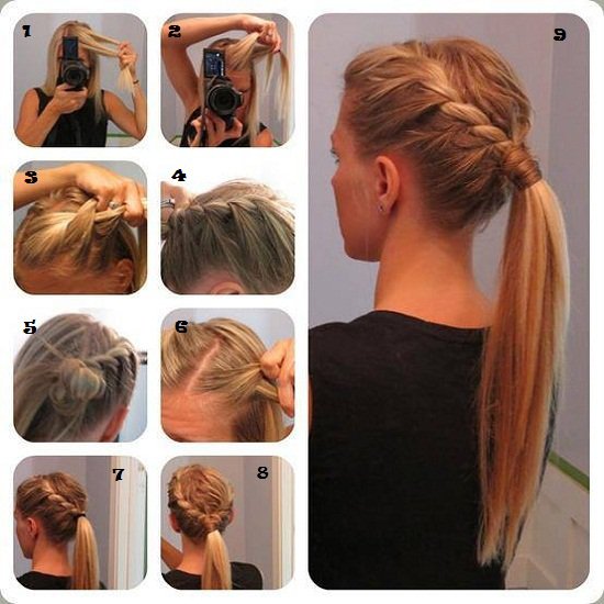 Stylish tutorial for braided ponytail hairstyles