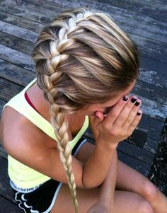 French braid ponytail hairstyle for school girls