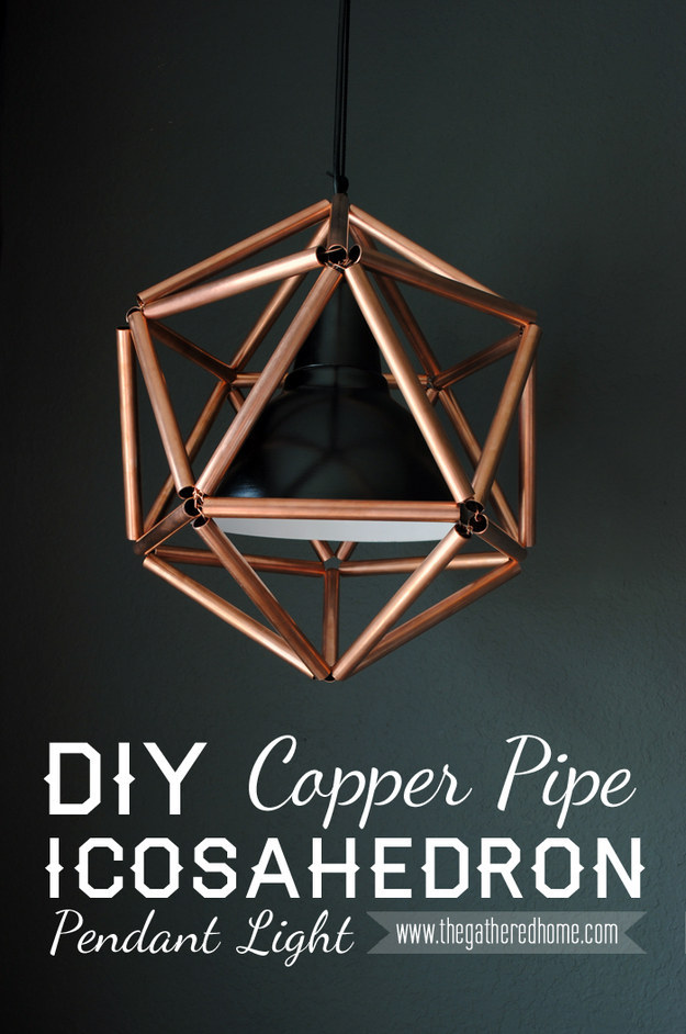 DIY tube Lcosahedron Light