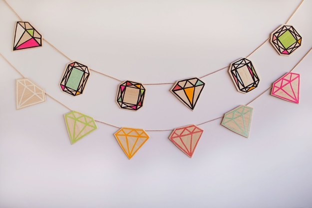 A gemstone garland