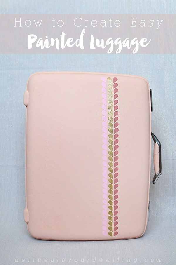 DIY painted luggage