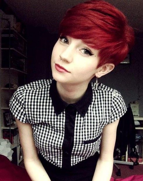 Nice pixie haircut for red hair