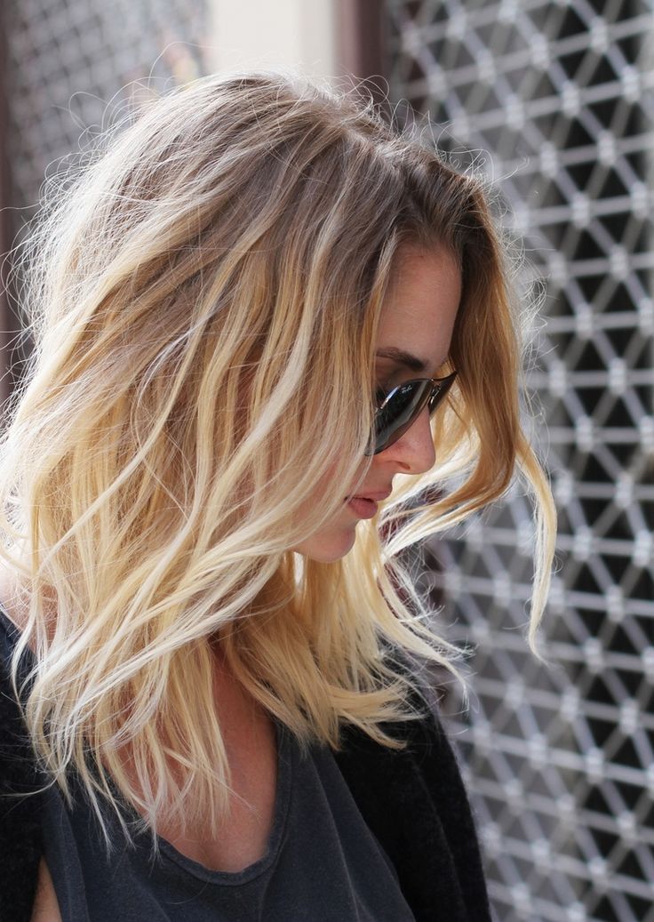 Pretty ombre waves for shoulder length hair