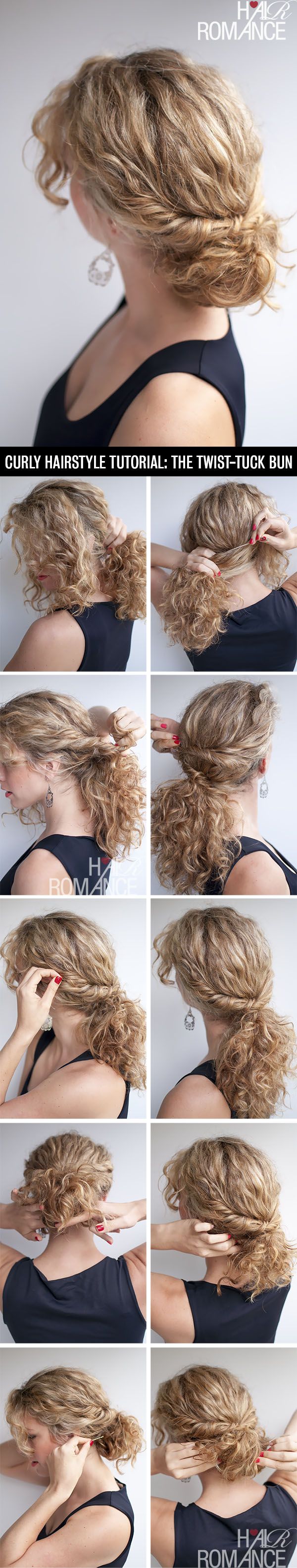 Twist tucked bun