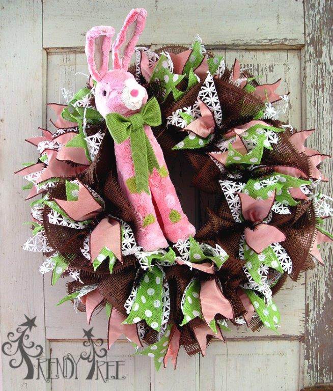 Cute rabbit wreath