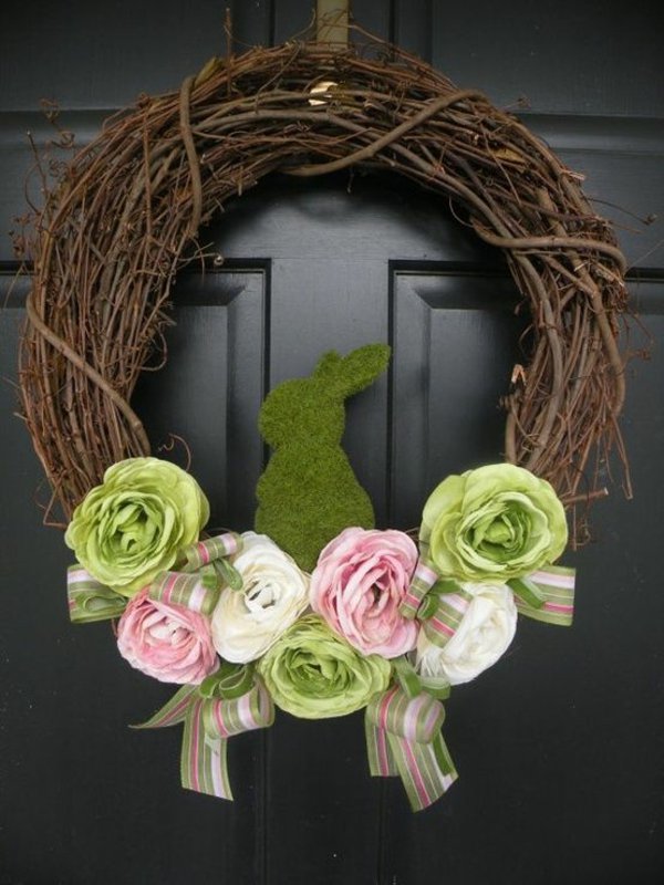 Green rabbit wreath