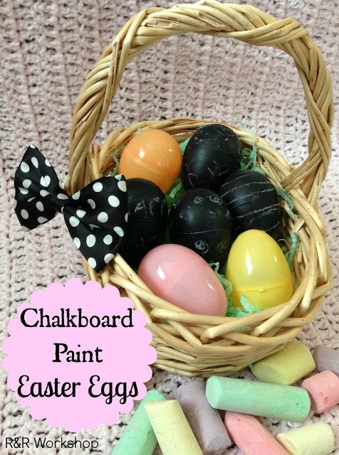 Blackboard paint Easter eggs