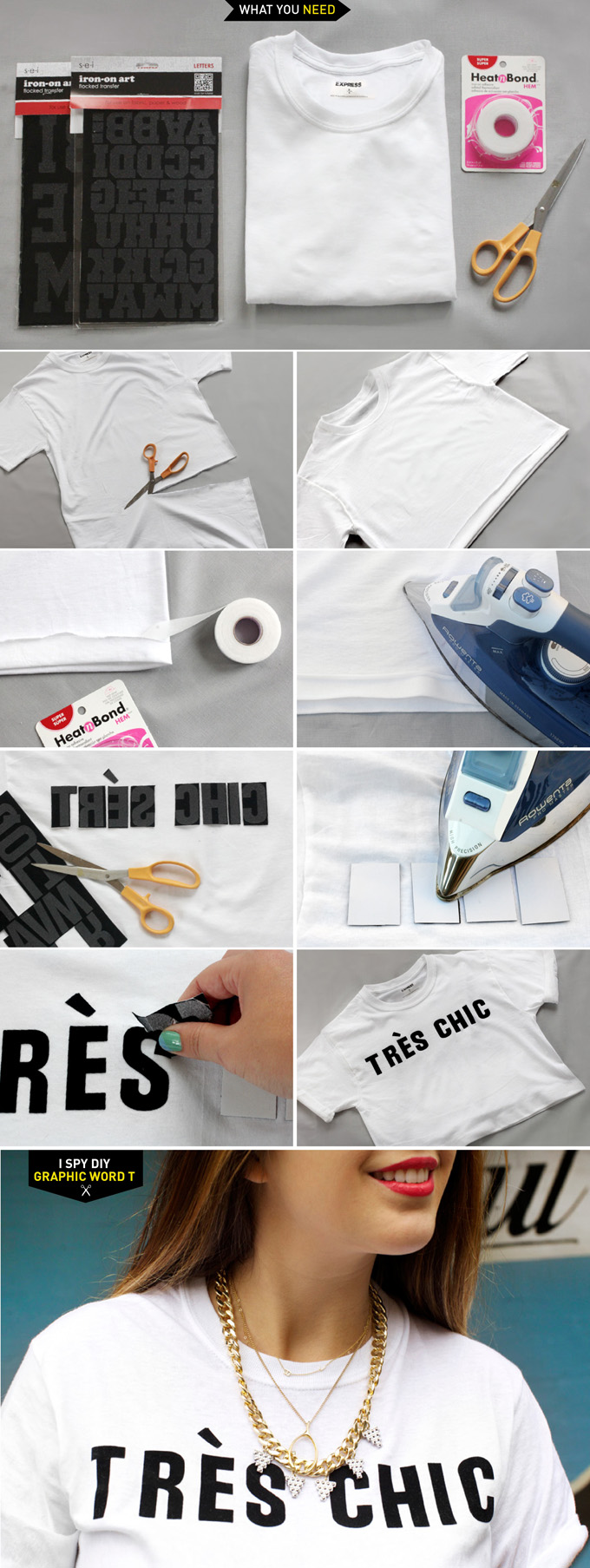 DIY graphic word t-shirt