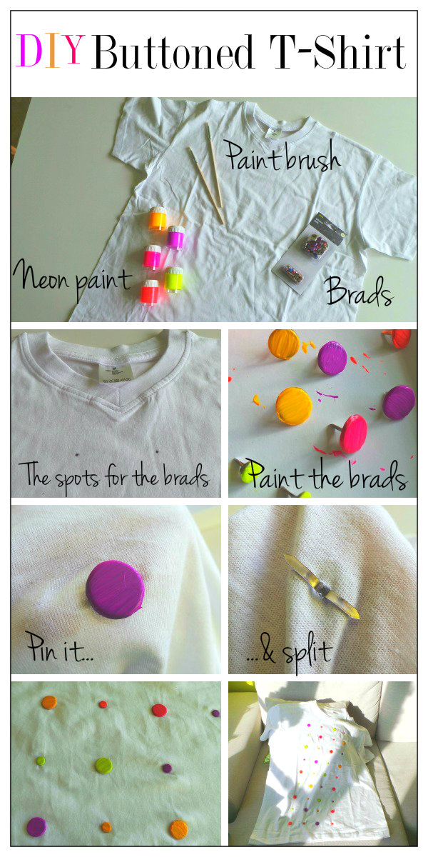 Neon buttoned t-shirt