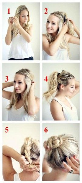 Braided bun hairstyle