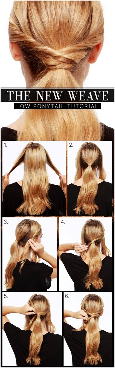 Trendy woven ponytail hairstyle