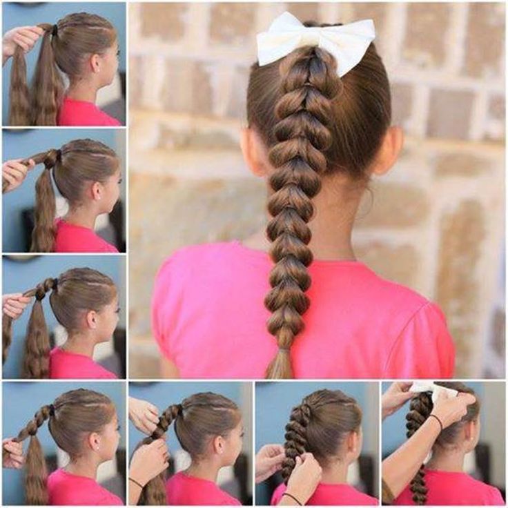 Inverted heart-shaped ponytail hairstyle