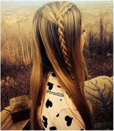 Braided straight hairstyle