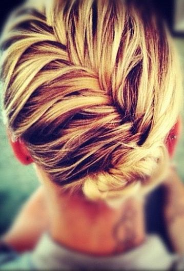 Stunning French braid updo hairstyle