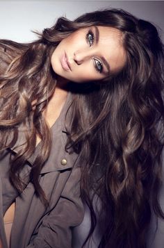 Lush brunette hairstyle for thick hair