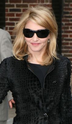 Medium length blonde hair for Madonna hairstyles