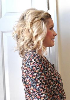 Blonde curly bob hairstyle