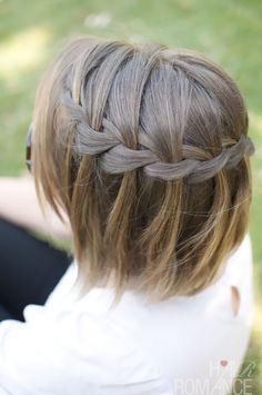 Braided waterfall for short hairstyles