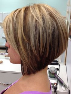 Stacked bob haircut for straight hair