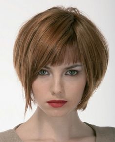 Short stacked bob haircut