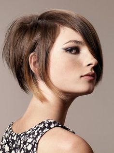 Funky Stacked Bob Haircut