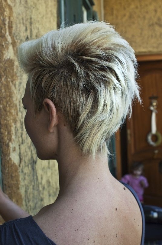 Blonde mohawk hairstyle