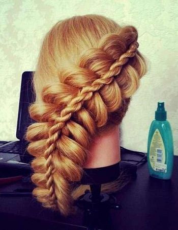 Braided funky hairstyle