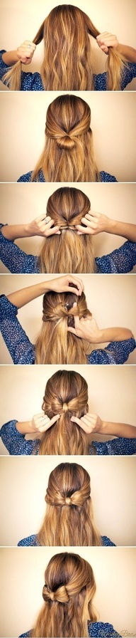 Simple bow hairstyle