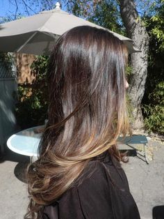 Brunette ombre hairstyle
