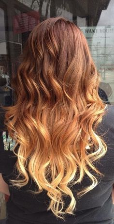 Long wavy ombre hair