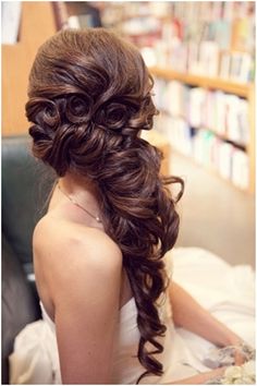 Flowers bridal hairstyle