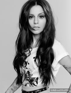 Middle part long wavy hair for Cher Lloyd hairstyles