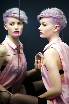 Purple punk hairstyle