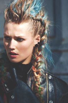 Braided punk hairstyle