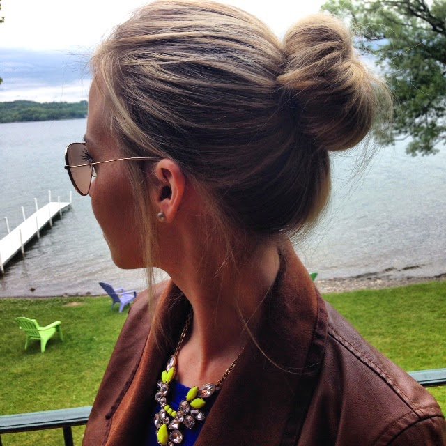 Simple high bun for women