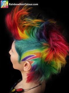 Rainbow punk hairstyle