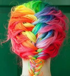 Braided rainbow hairstyle