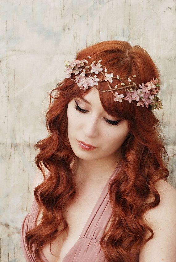 Curls with flowers