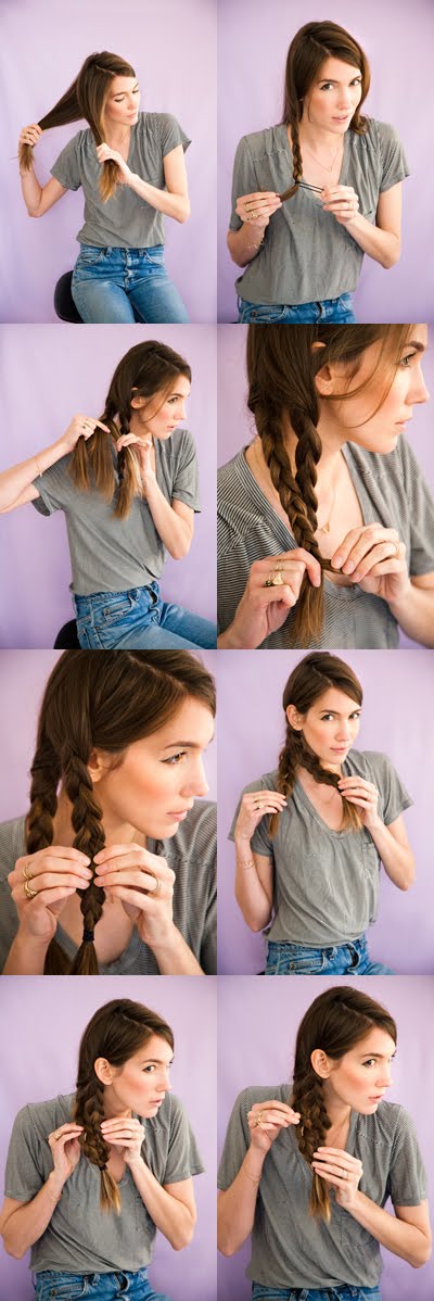 Stylish mermaid braided hairstyle tutorial