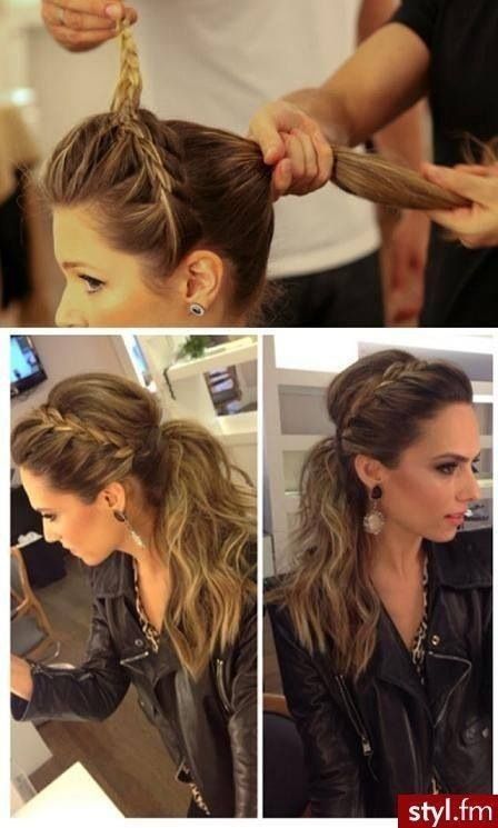 Simple tutorial for braided ponytail hairstyles
