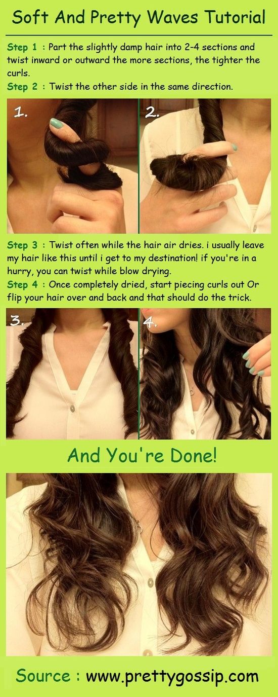 Simple tutorial for wavy hairstyles