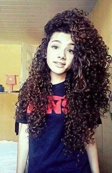 Nice long curly hairstyle