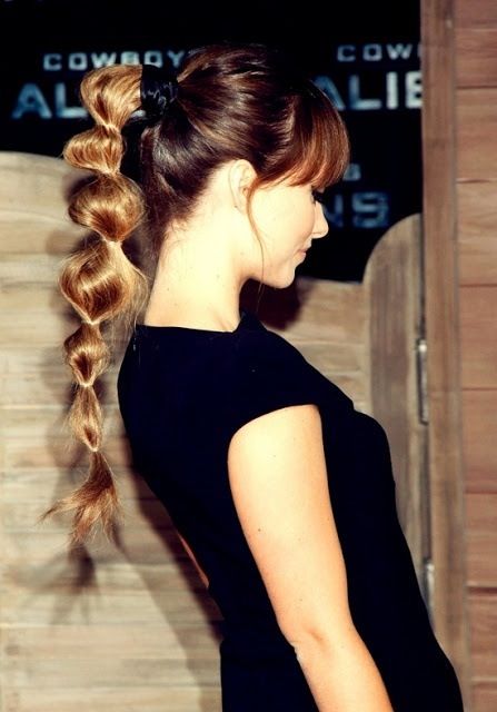 Beautiful bubble ponytail hairstyle