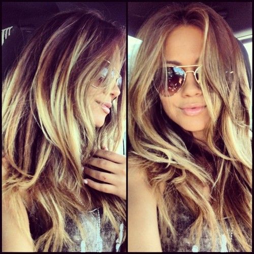 Long ombre hairstyle